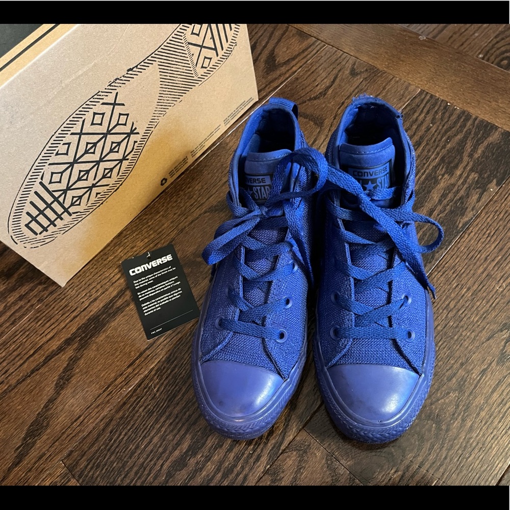 🌸Converse all blue true indigo high tops